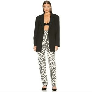 MOTHER High Rise Zebra Print Jeans - Black and White